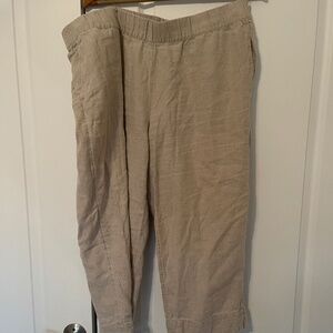 J Jill Pure Jill Linen Pant XL Cropped Pant Capri